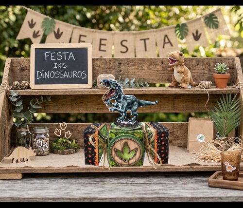 Kit 10 Caixinhas Bala Tema Dinossauro Real (Estilo Compre e Monte) - Cópia - Cópia - Cópia
