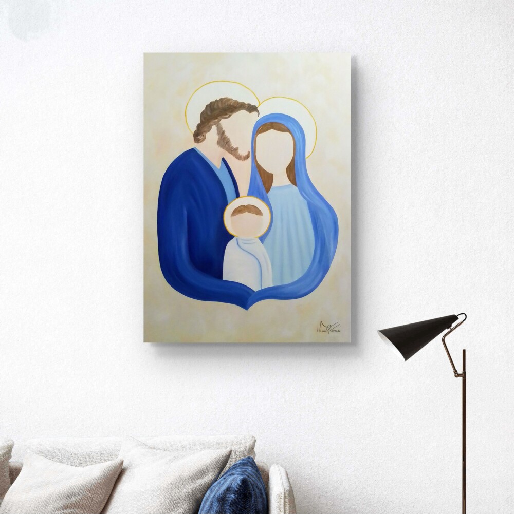 Quadro Sagrada Família pintura a óleo