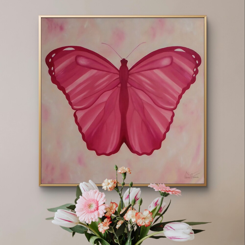 Quadro O Voo da Borboleta Pintura a óleo