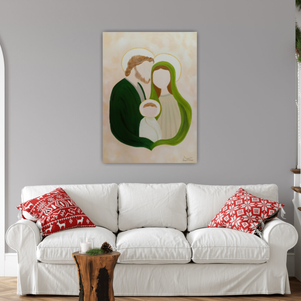Pintura Sagrada Família óleo sobre tela