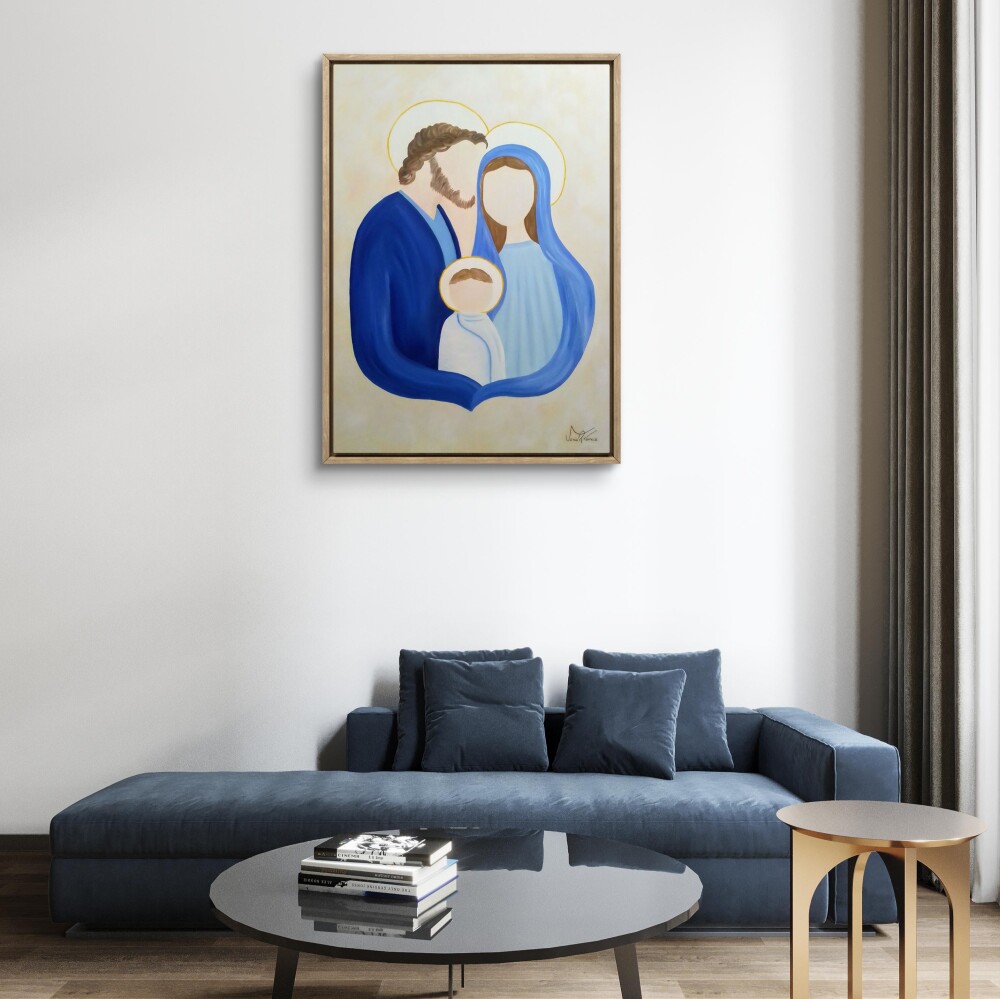 Pintura Sagrada Família óleo sobre tela