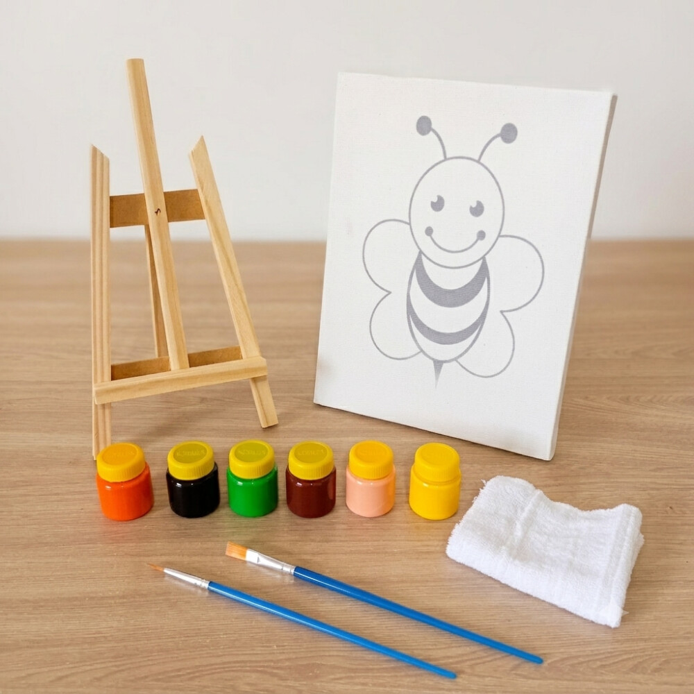 Kit de Pintura – Caixa Box Presente - tela abelhinha