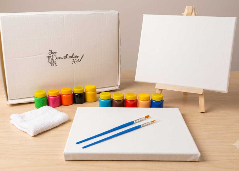 Kit de Pintura – Caixa Box Presente - duas telas brancas