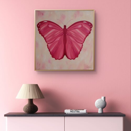 Quadro O Voo da Borboleta Pintura a óleo