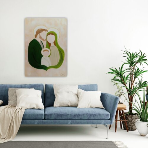 Pintura Sagrada Família óleo sobre tela