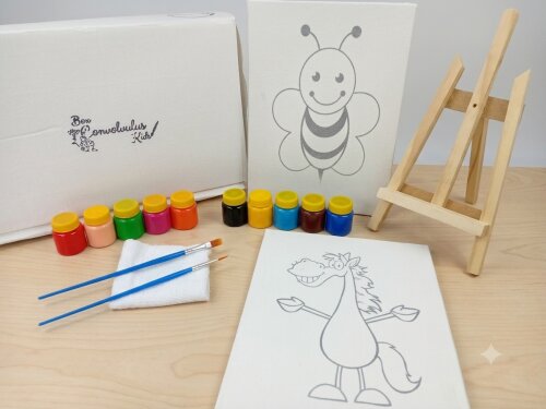 Kit de Pintura – Caixa Box Presente - abelhinha e cavalinho