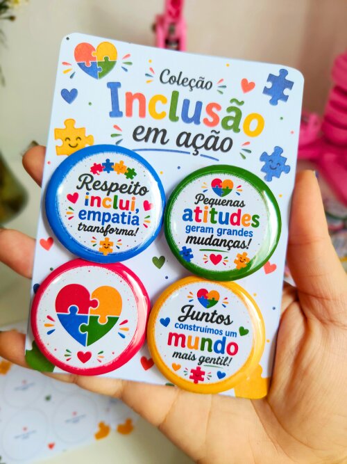 Cartela de Bottons – Diversidade, Respeito e Inclusão