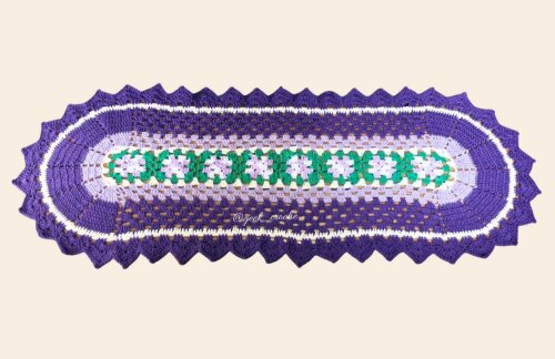 💜🌿 Tapete Oval Grande em Crochê Artesanal 💜🌿 + Frete