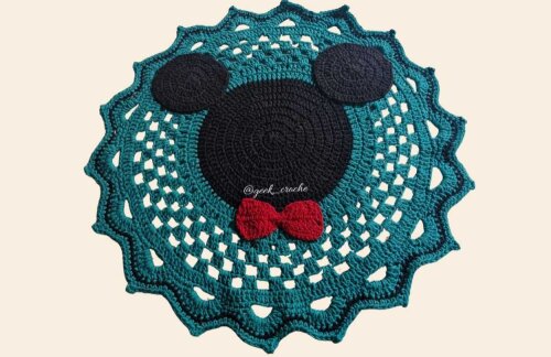 ❤️🖤 Tapete Mouse em Crochê Artesanal ❤️🖤 + Frete
