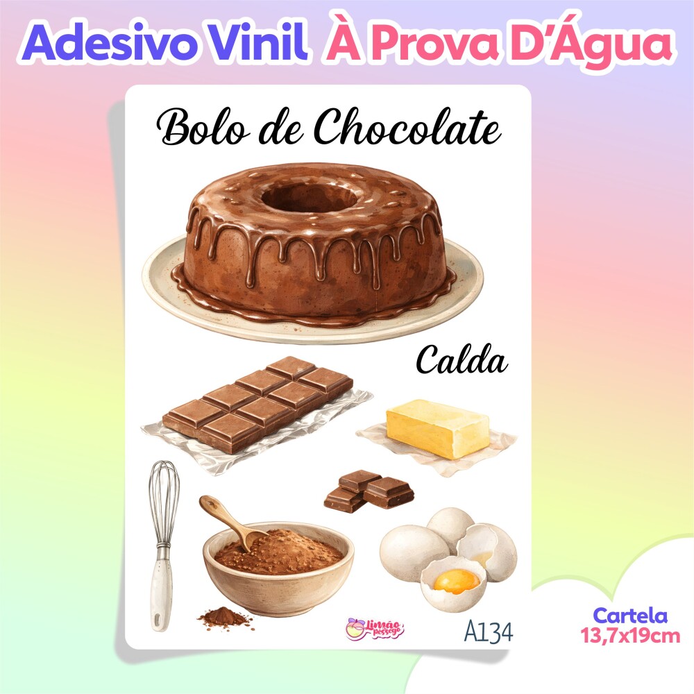 Adesivos para Caderno de Receitas Vinil à Prova D’Água Planne