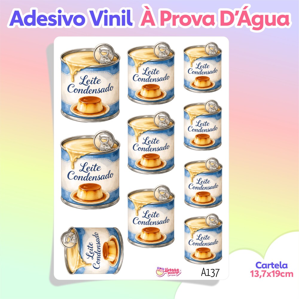 Adesivos para Caderno de Receitas Vinil à Prova D’Água Planne