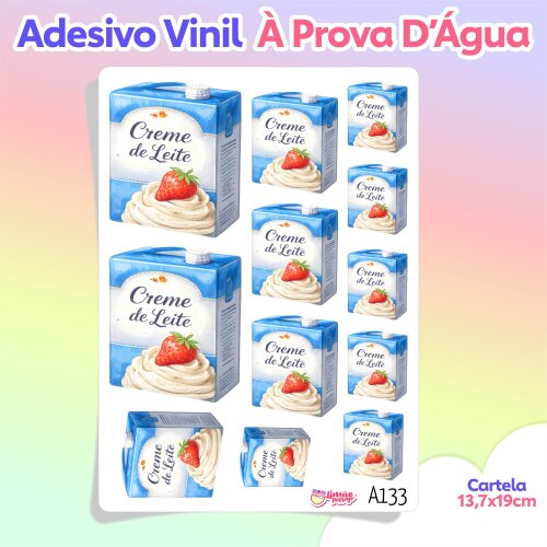 Adesivos para Caderno de Receitas Vinil à Prova D’Água Planne