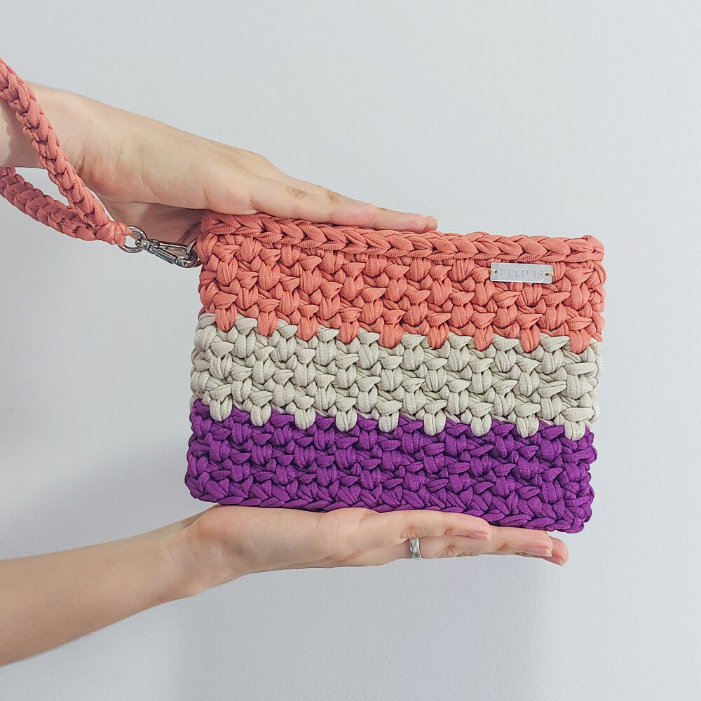 Bolsa de mão de crochê Horizonte