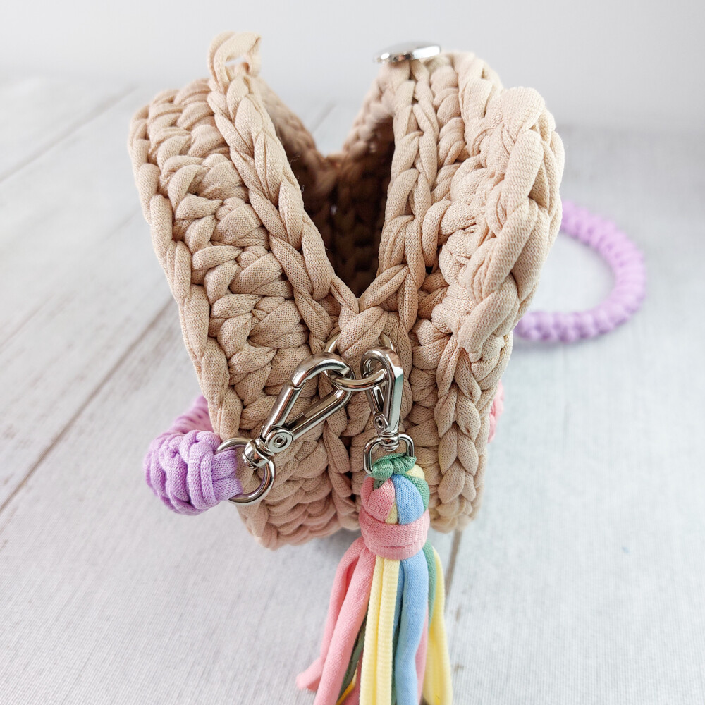 Bolsa de crochê de ursinho