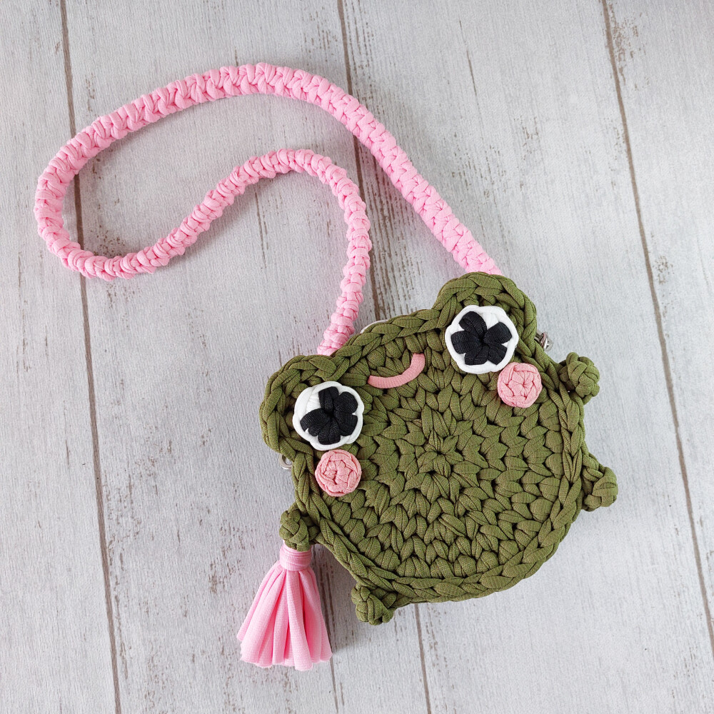 Bolsa de crochê de Sapinho