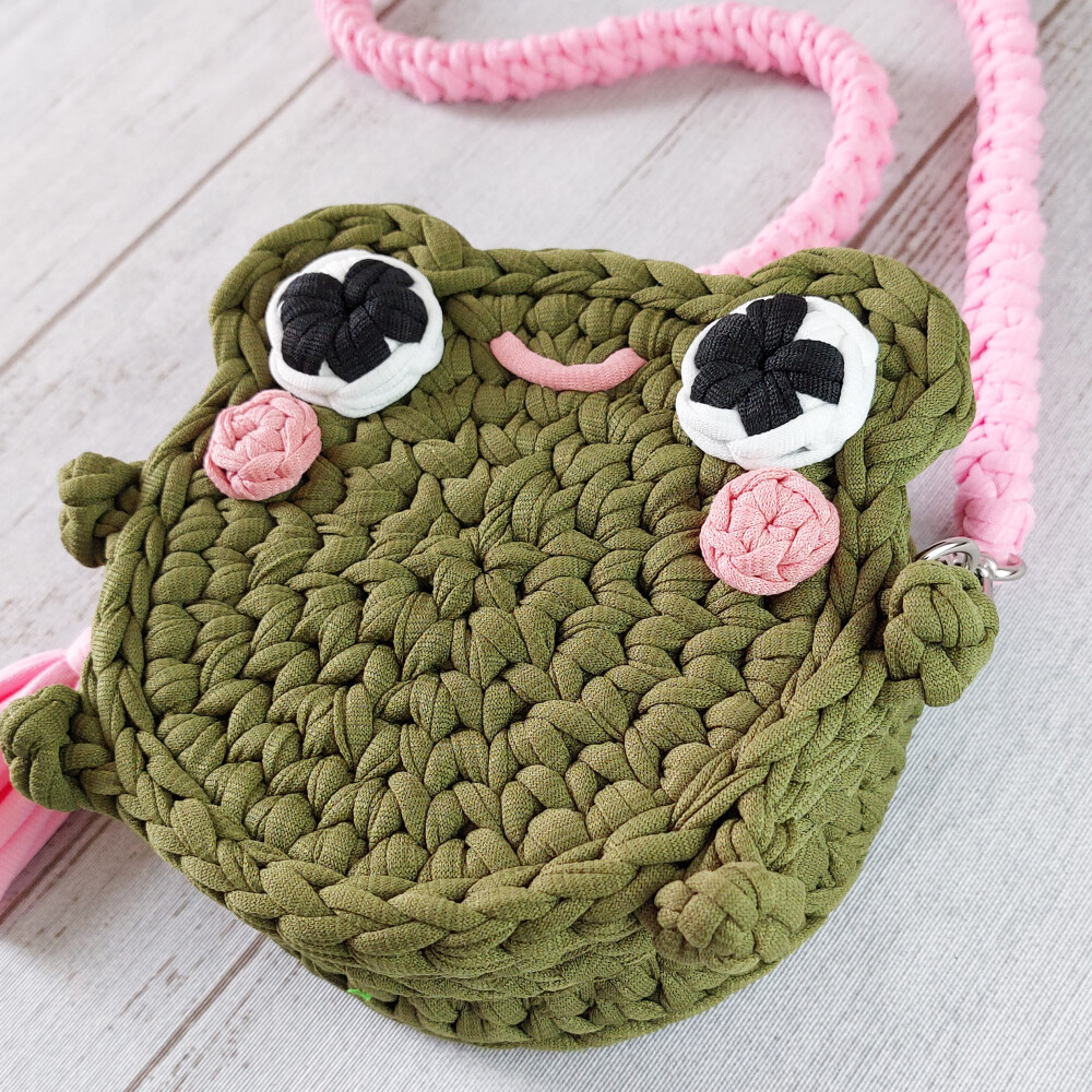 Bolsa de crochê de Sapinho