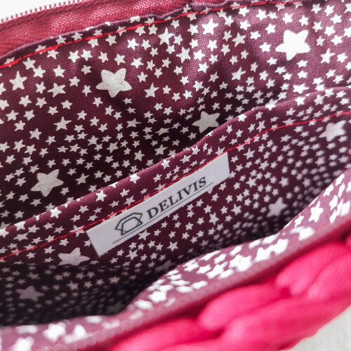 Bolsa de mão de crochê estrela