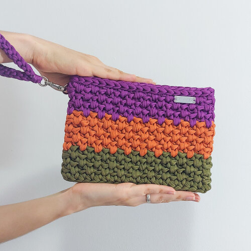 Bolsa de mão de crochê Horizonte