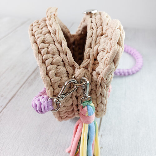 Bolsa de crochê de ursinho