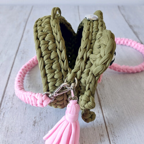 Bolsa de crochê de Sapinho