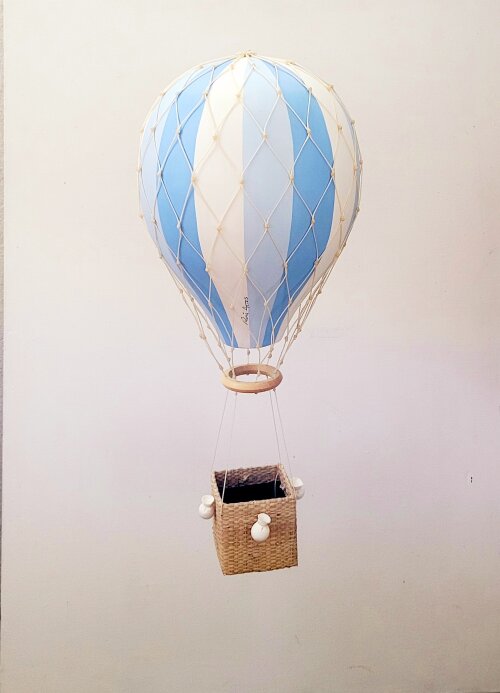 Balão com redinha Tam M tons de azul
