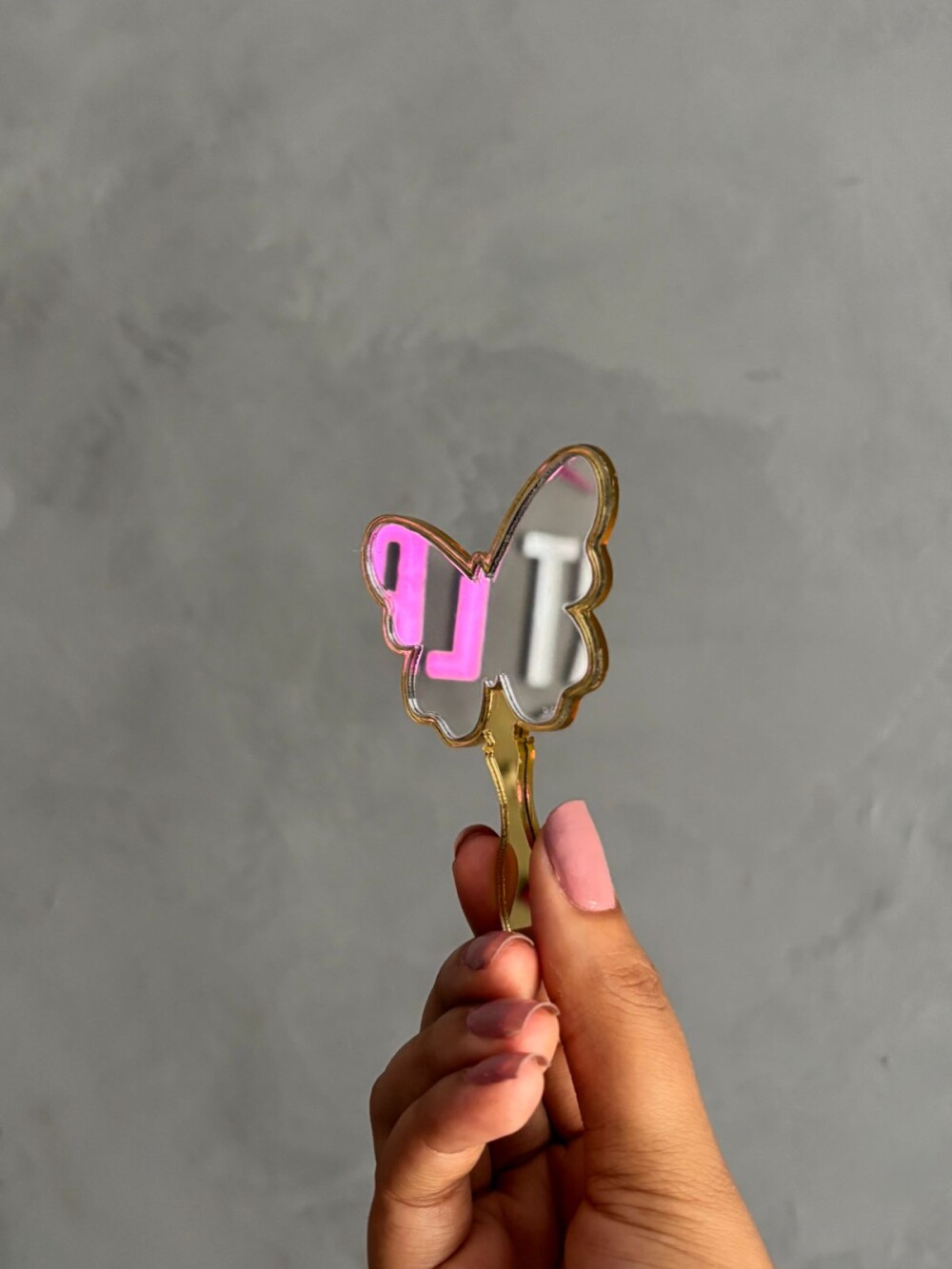 Mini Espelho de Mão Borboleta Personalizado - Brinde Exclusivo p