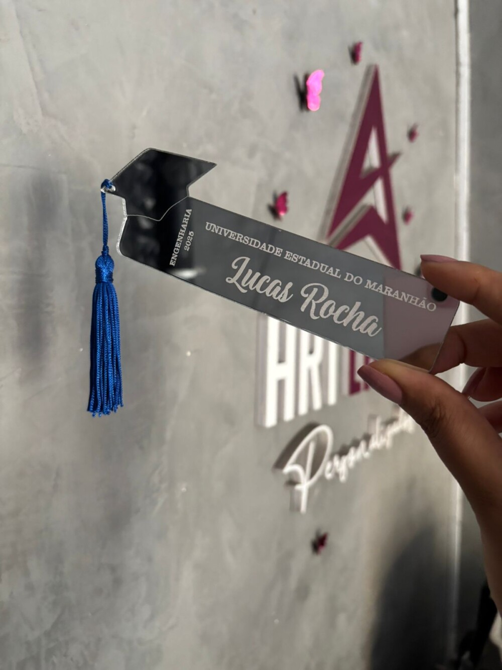 Lembrancinha de Formatura Premium: Marcador de Página Personaliz