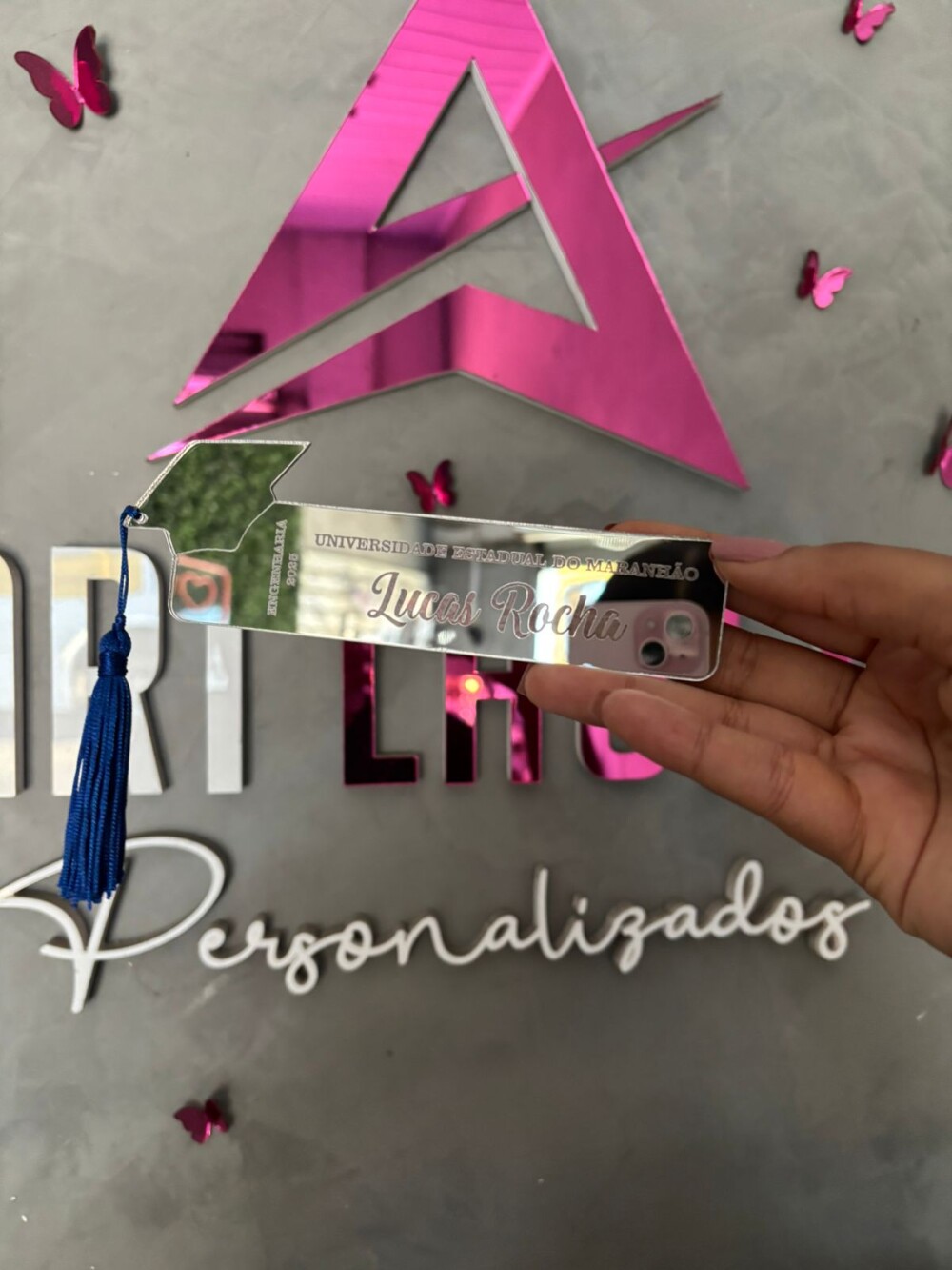 Lembrancinha de Formatura Premium: Marcador de Página Personaliz