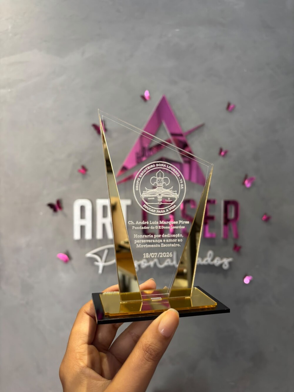 Troféu Personalizado Homenagem