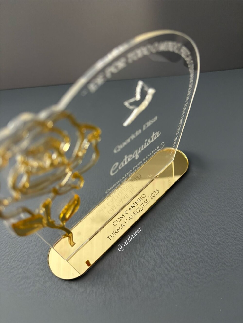 Placa Lembrança Catequista em Acrílico