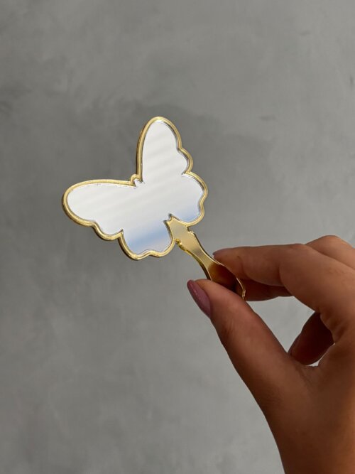 Mini Espelho de Mão Borboleta Personalizado - Brinde Exclusivo p