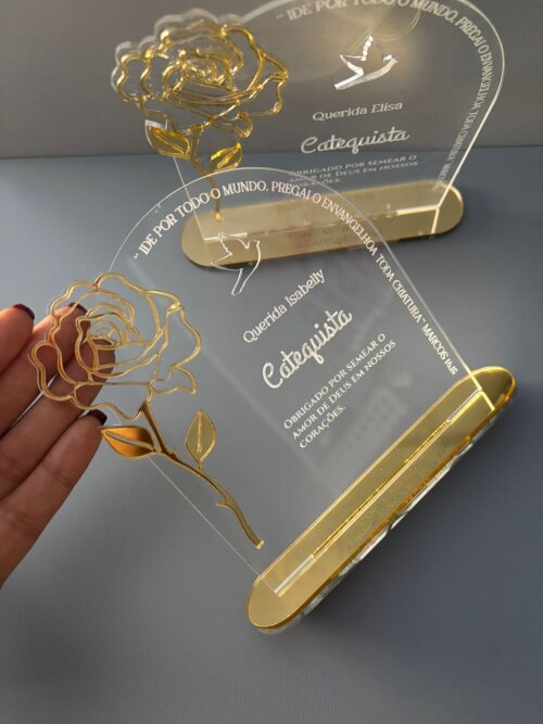 Placa Lembrança Catequista em Acrílico