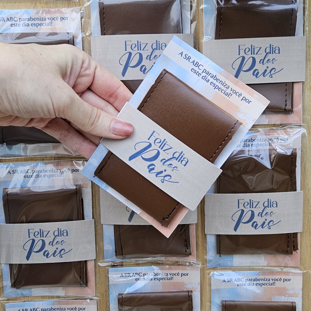 Brinde Lembrancinha Presente Dia dos Pais Cartão com Porta Carte