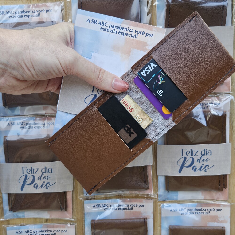 Brinde Lembrancinha Presente Dia dos Pais Cartão com Porta Carte
