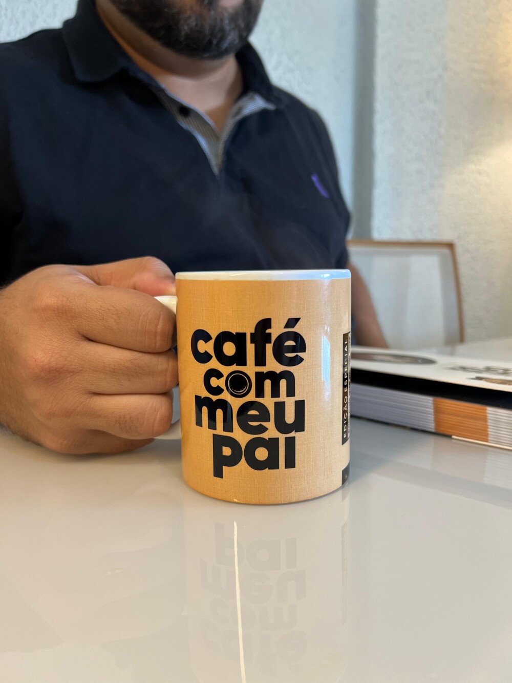 Lembrancinha Brinde Dia dos Pais Caneca Café com Meu Pai