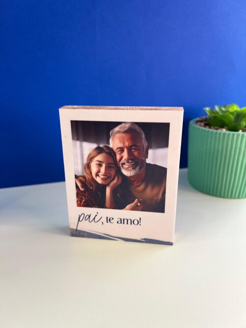 Lembrancinha Brinde Dia dos Pais Polaroide de Mesa - Cópia