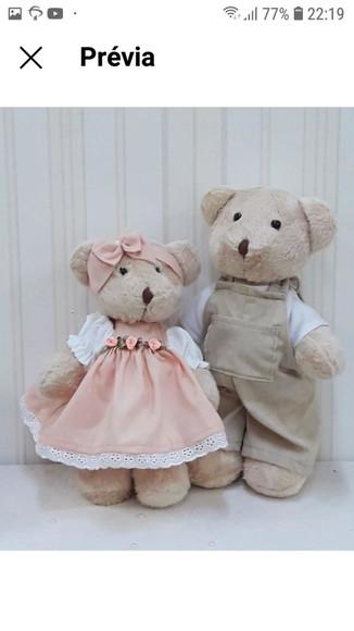 Casal de Ursos de Pelúcia