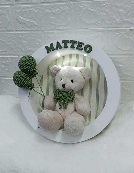 Enfeite de Porta Maternidade com Leds