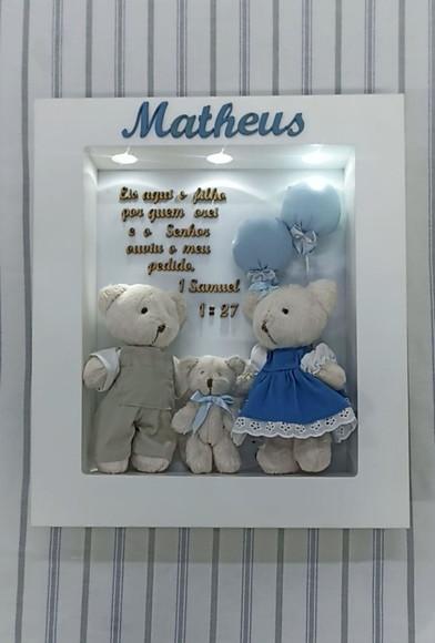 Enfeite de Porta Maternidade Família de Ursinhos