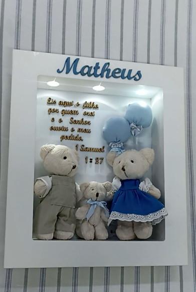 Enfeite de Porta Maternidade Família de Ursinhos