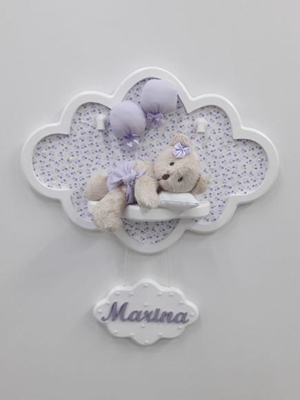 Porta Maternidade Nuvem com Leds