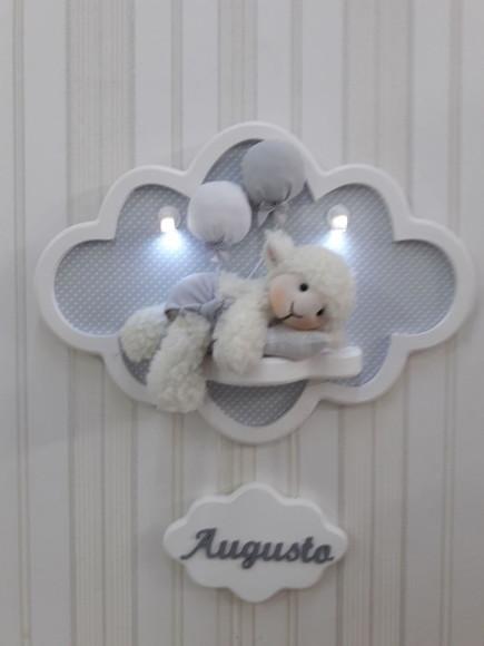 Porta Maternidade Nuvem com Leds