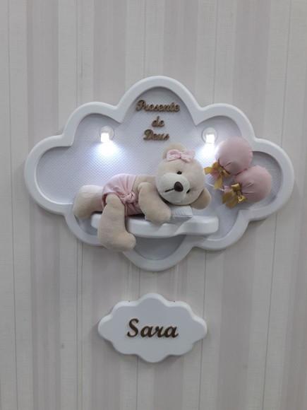 Porta Maternidade Nuvem com Leds