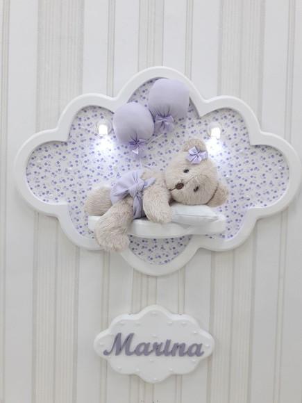 Porta Maternidade Nuvem com Leds