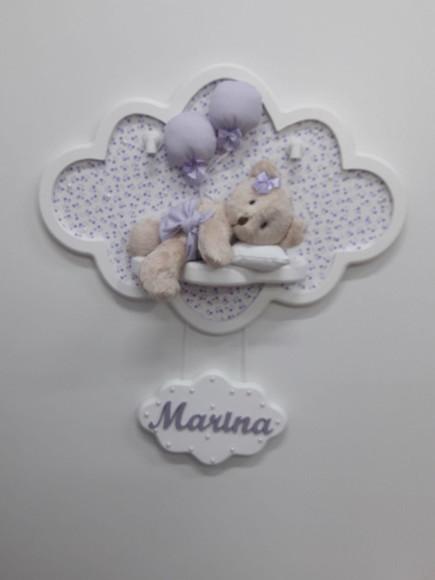 Porta Maternidade Nuvem com Leds