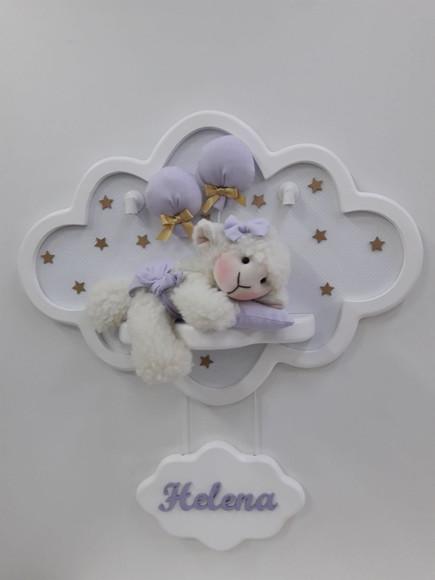 Porta Maternidade Nuvem com Leds