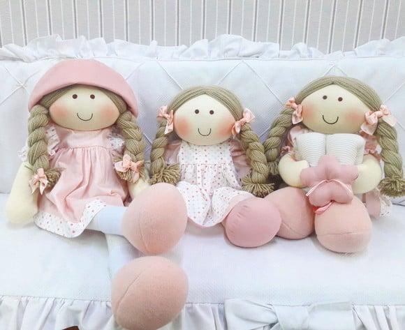 Trio de bonecas de Pano