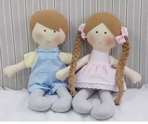 Boneca ou Boneco de Pano Unitários