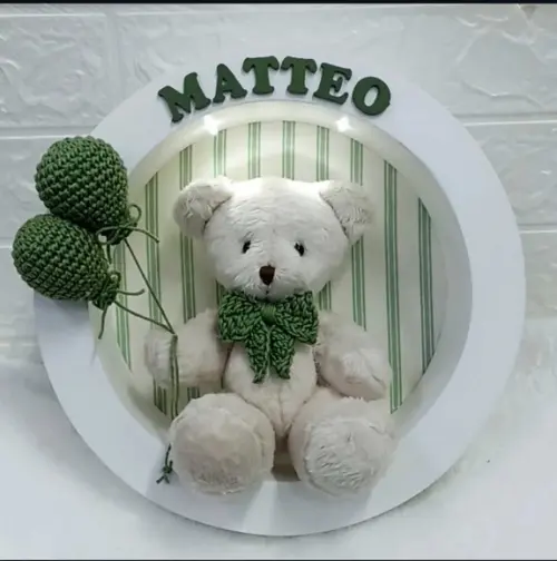 Enfeite de Porta Maternidade com Leds