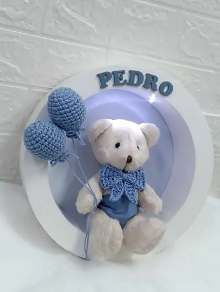 Enfeite de Porta Maternidade com Leds